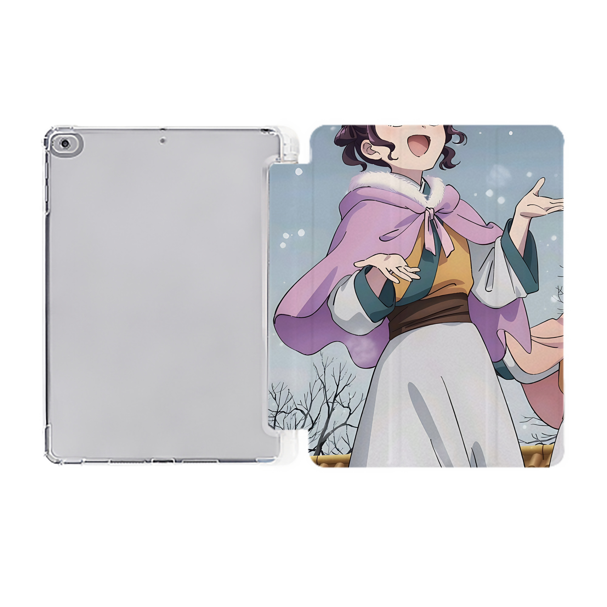 （画像用） 薬屋のひとりごと The Apothecary Diaries IPad ケース ペン収納付き 三つ折りスタンド PUレザー×シリコン 対応機種9.5/10.5/10.9インチ